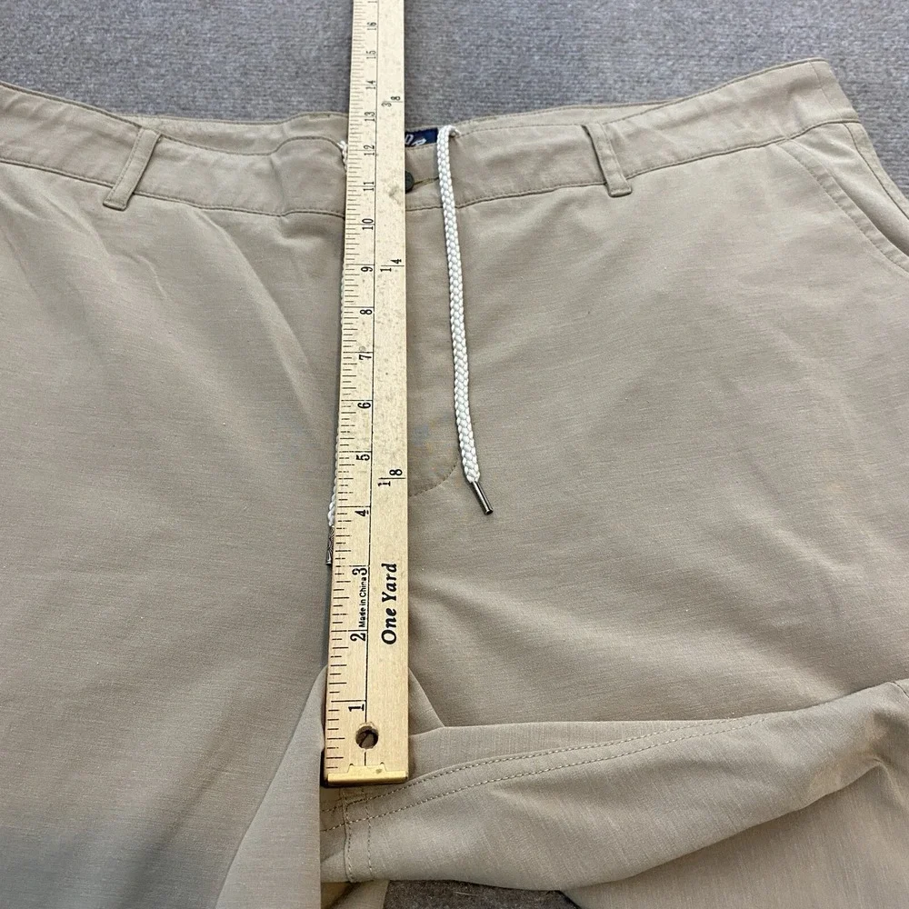 Faherty Men's Khaki Drawstring Cotton Shorts